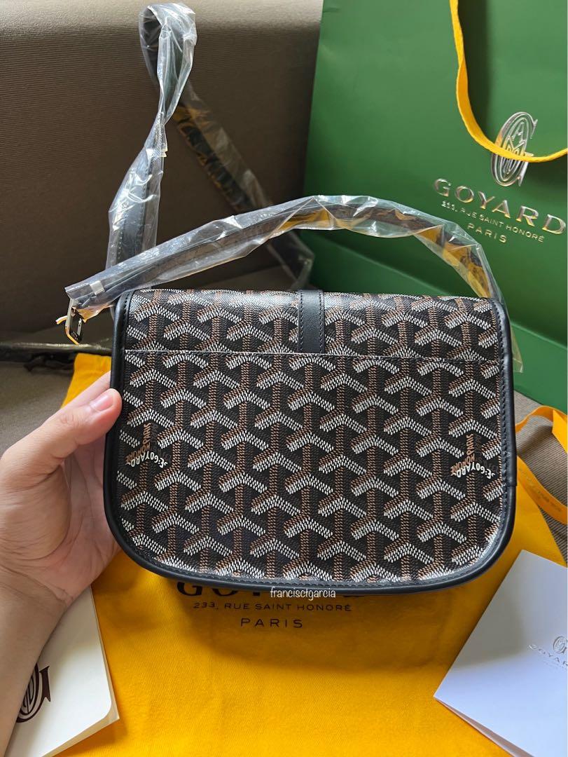 Goyard Sac Belvedere MM Bag Noir Et Naturel, Luxury, Bags & Wallets on  Carousell