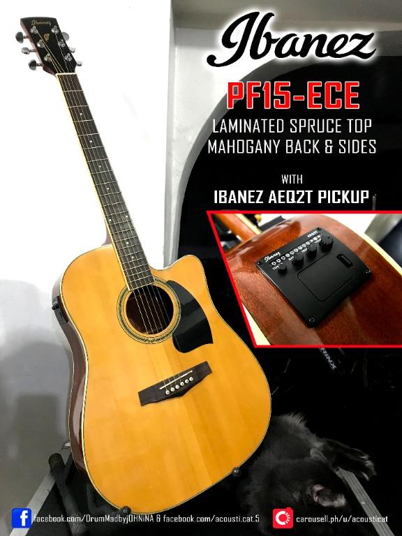 Ibanez PF15ECE Acoustic Guitar, Hobbies & Toys, Music & Media, Musical