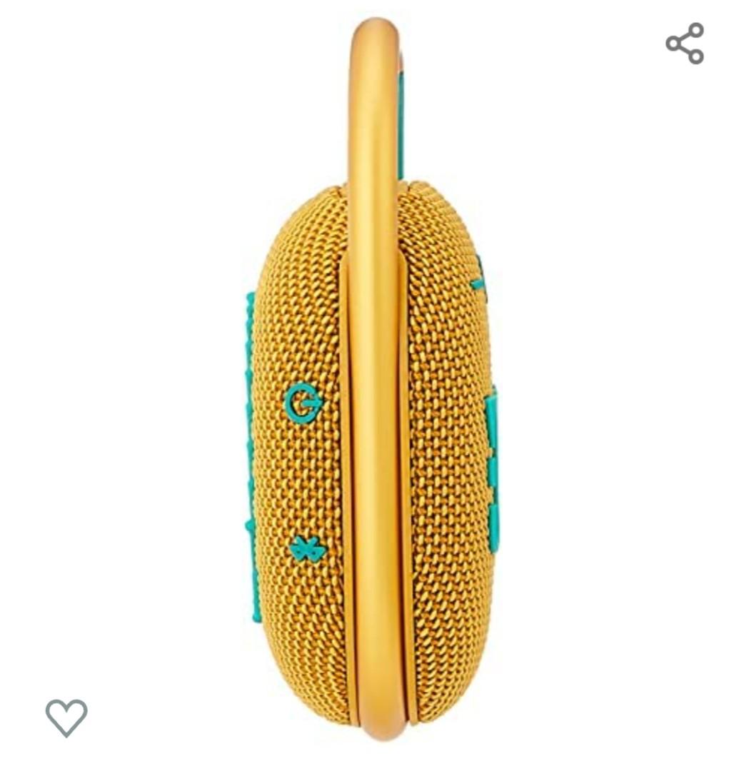 JBL CLIP 4 UltraPortable Waterproof Speaker, Yellow, Audio, Portable