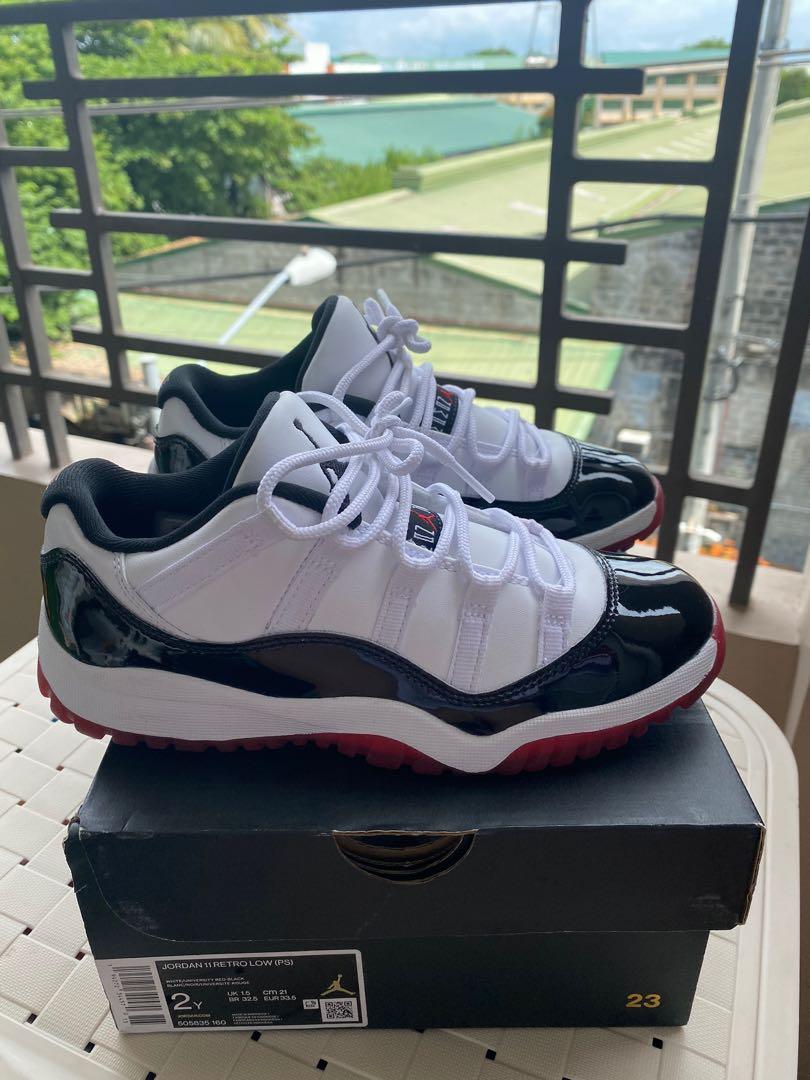 JORDAN 11 RETRO LOW PS WHITE UNIVERSITY RED BLACK BLANC NOIR