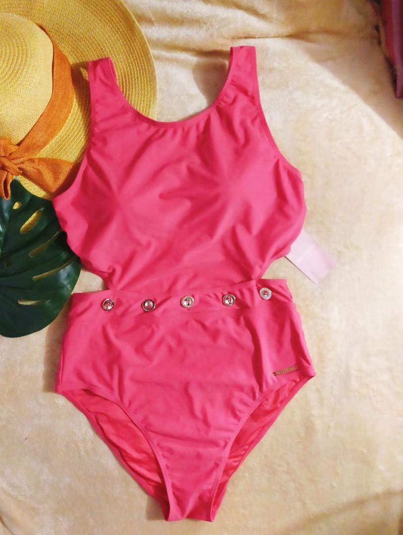 JUICY COUTURE PINK CUT OUT ONE PIECE SWIMSUIT, Women's Fashion