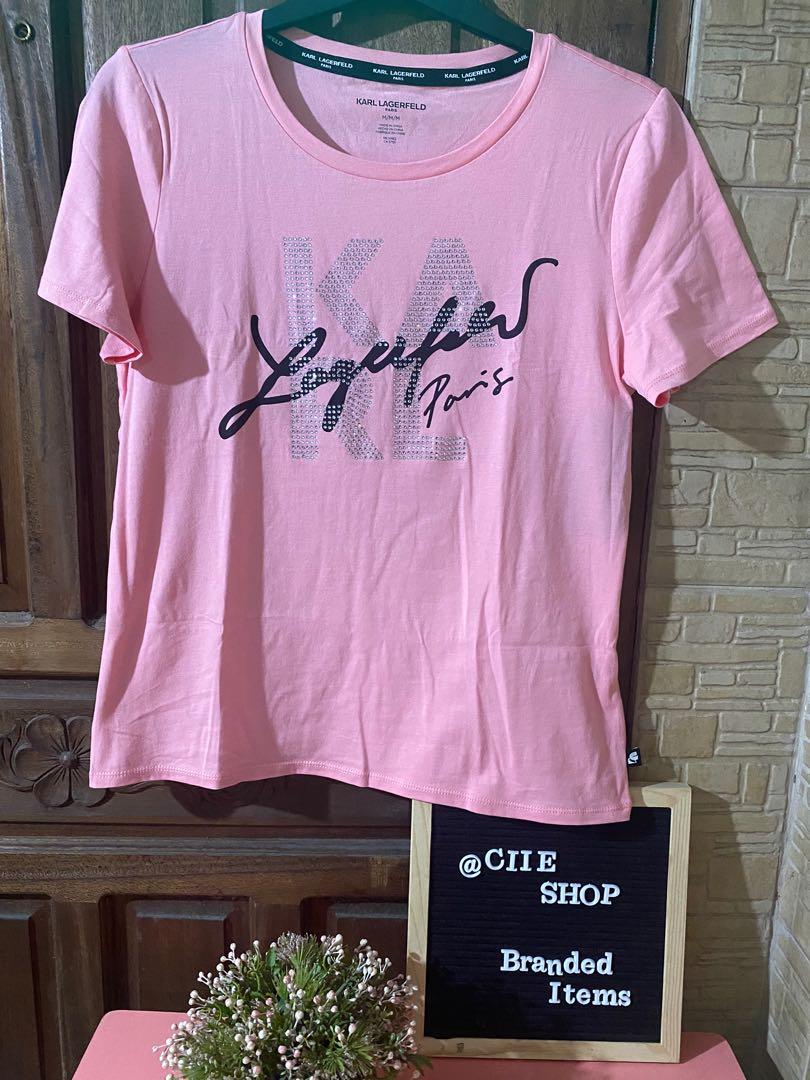 Karl Lagerfeld Shirt Pink, Women's Fashion, Tops, Shirts on Carousell