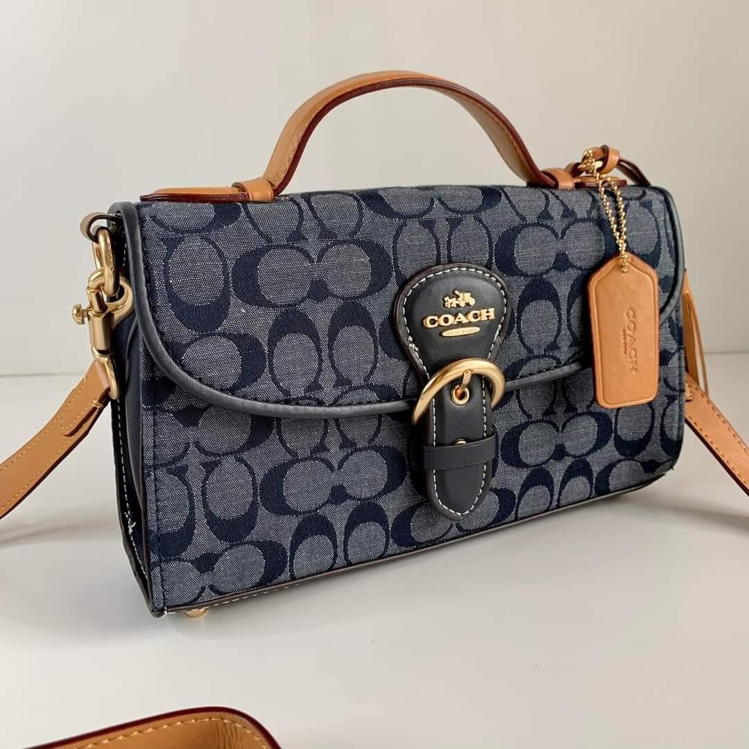 Kleo Top Handle In Signature Chambray, Women's Fashion, Bags & Wallets