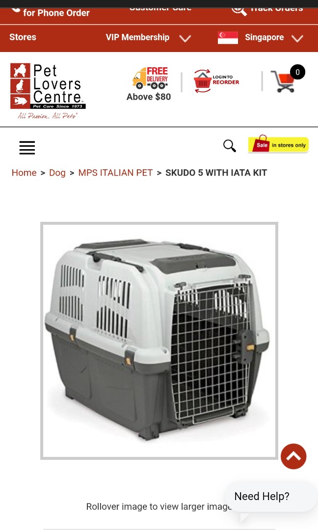 Large pet carrier Skudo 5 IATA approved for relocation, Pet Supplies