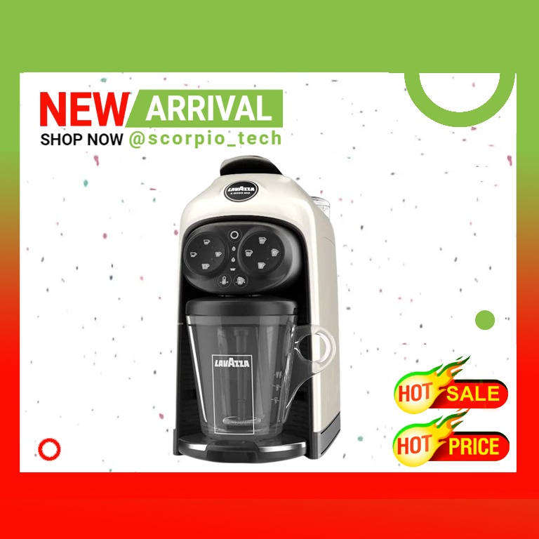 Lavazza A Modo Mio Deséa Espresso Coffee Machine, White Cream, TV