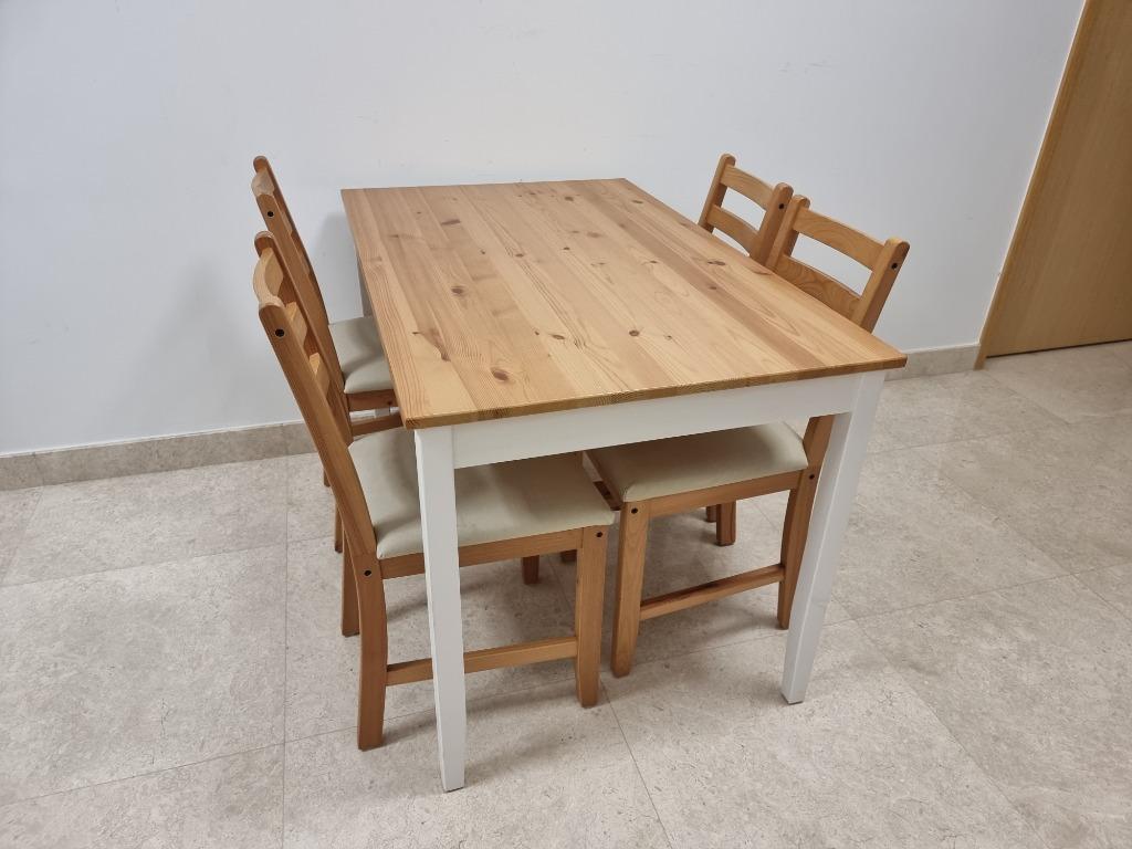 Lerhamn IKEA table + 4 chairs full set (300+ when new), Furniture