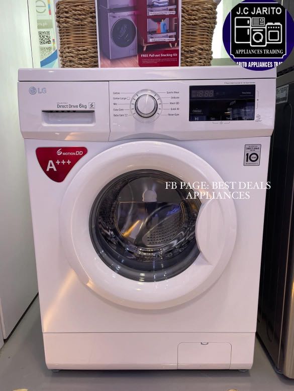 LG 6kg FRONTLOAD INVERTER WASHING MACHINE FM1006N3W TV Home Appliances Washing Machines and Dryers on Carousell