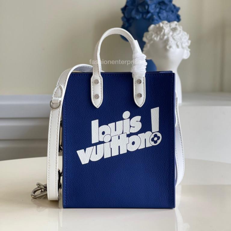 Lv louis Vuitton Blue Monogram Denim, Men's Fashion, Bags, Sling Bags on  Carousell