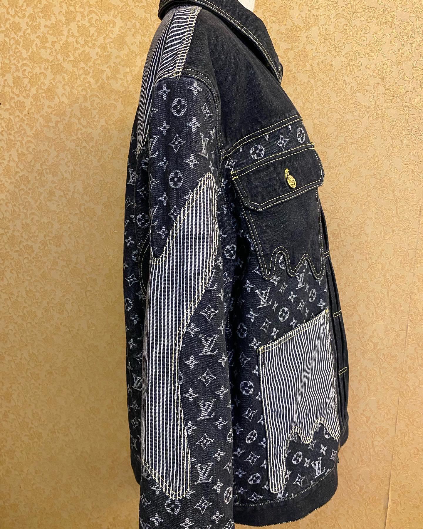 Louis Vuitton x Nigo Monogram Crazy Denim Pants Black Men's - FW21 - US