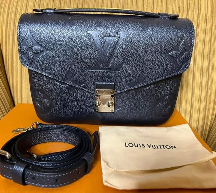 Louis Vuitton Pochette Metis in Navy Nacre Blue Iridescent Metallic