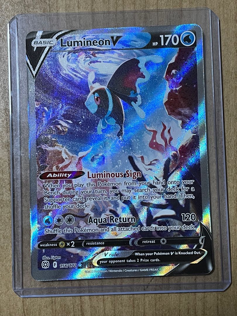 Lumineon V AA #156/172 Brilliant Stars - Pokemon TCG, Hobbies