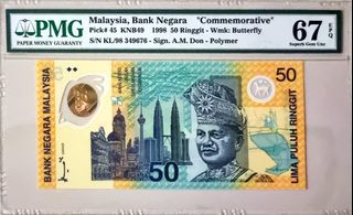 Malaysia Commemorative series 50th Independence RM50 AA (Golden line ...