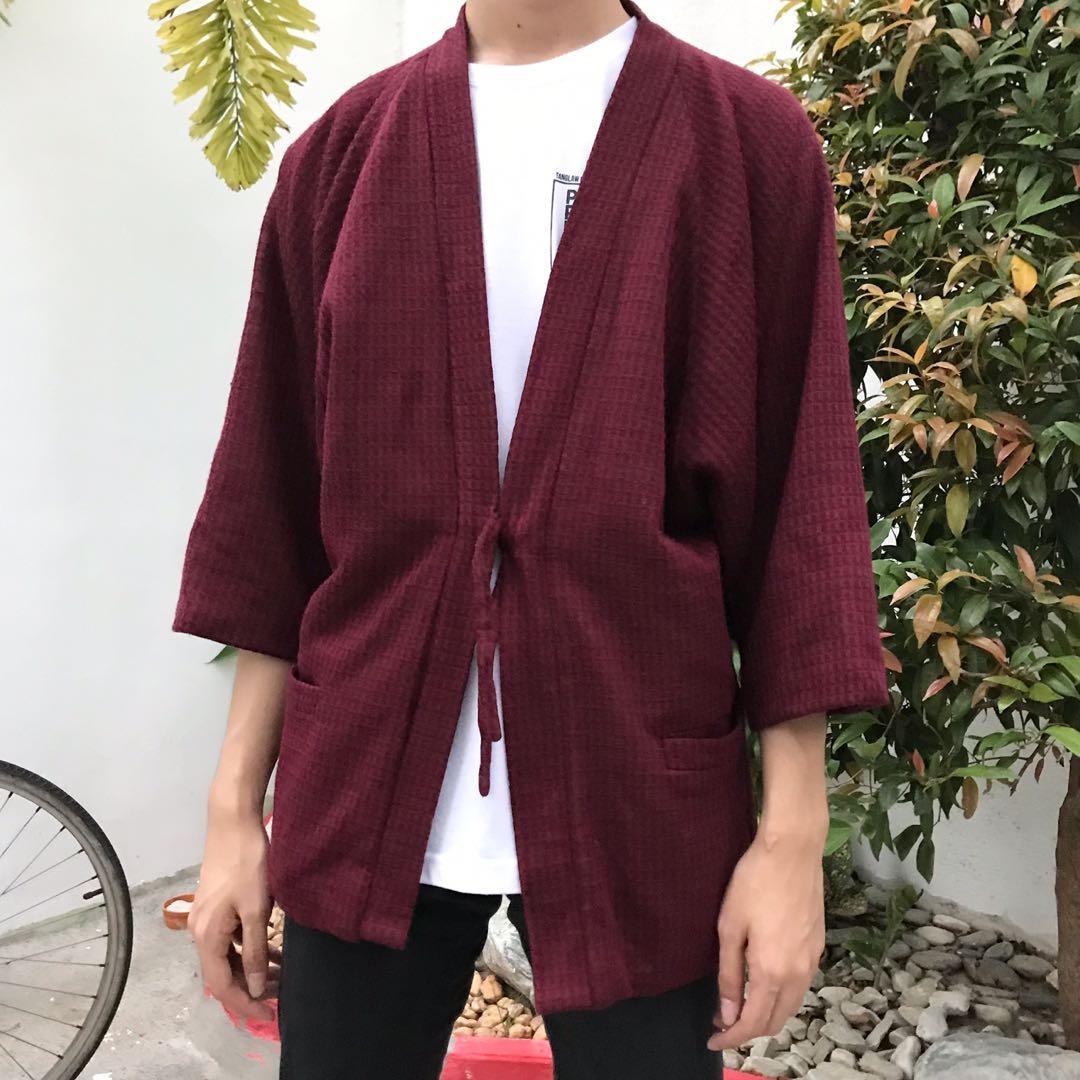 Maroon kimono cardigan 2025