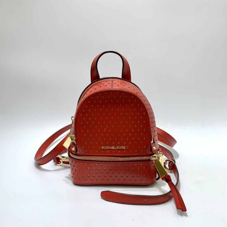 MICHAEL KORS RED PERFORATED BACKPACK BAG 227008458