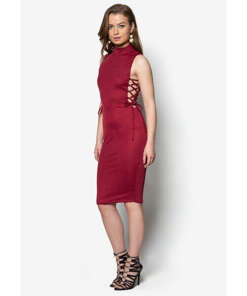 Missguided lace up side bodycon dress, Women's Fashion, Dresses & Sets,  Dresses on Carousell