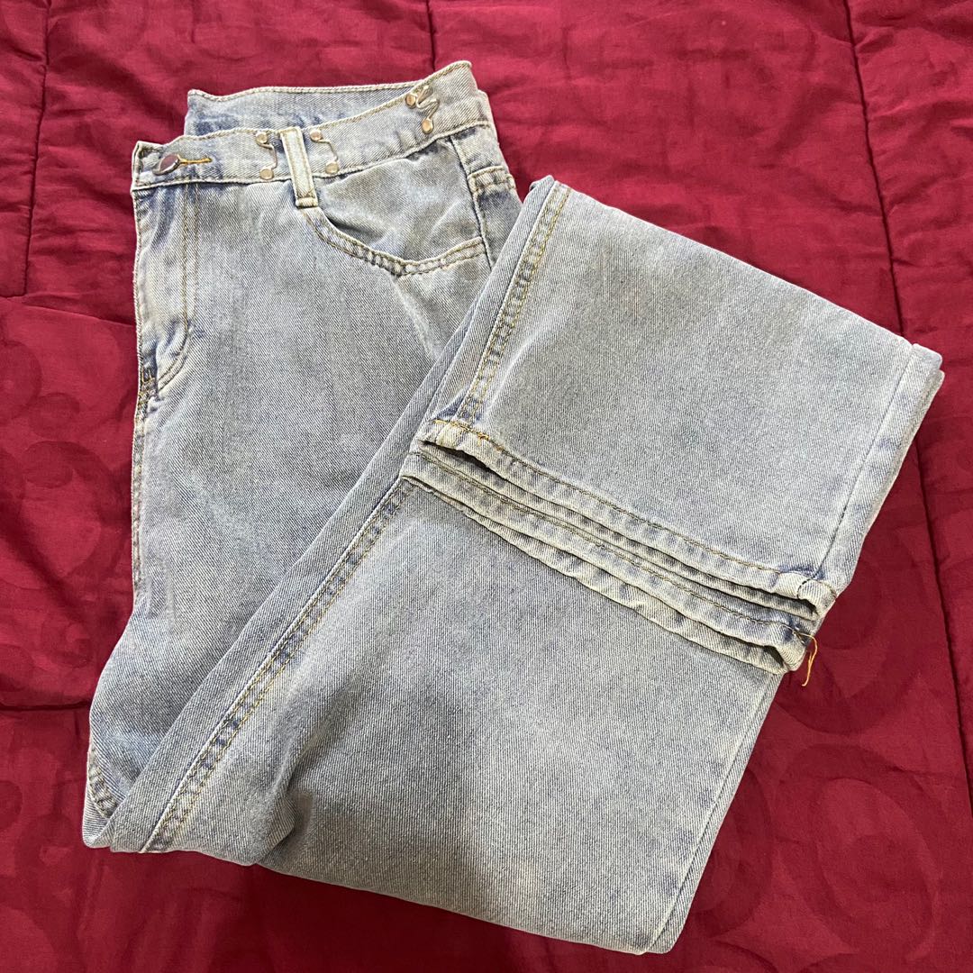 mom jeans, Fesyen Wanita, Pakaian 
