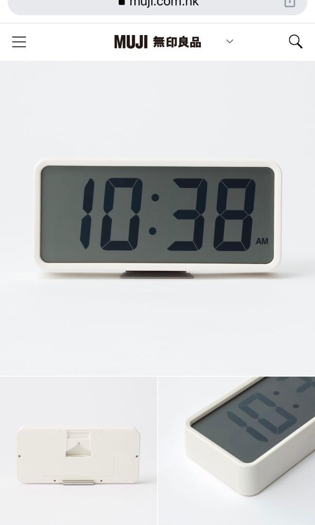 Muji digital clock, 傢俬＆家居, 家居裝飾, 時鐘 Carousell