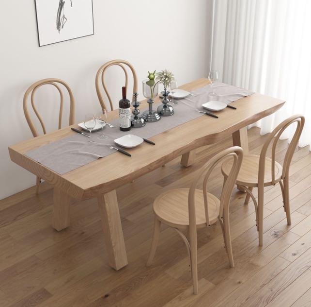 Nordic Light Solid Wood Dining Table, Solid Wood Dining Table Light