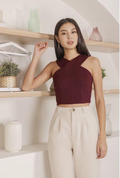 Criss Cross Razor NOVA CRISS CROSS RAZOR TOP #MADEBYLOVET (WINE), Women's Fashion, Tops ...
