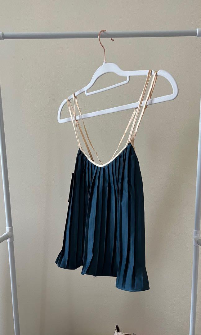 Pleated Camisole, Women's Fashion, Tops, Sleeveless on Carousell