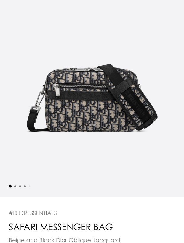 Safari messenger on sale bag dior