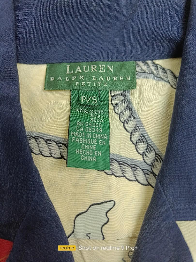 Ralph Lauren 100% silk Guide to Yachting vintage shirt ...