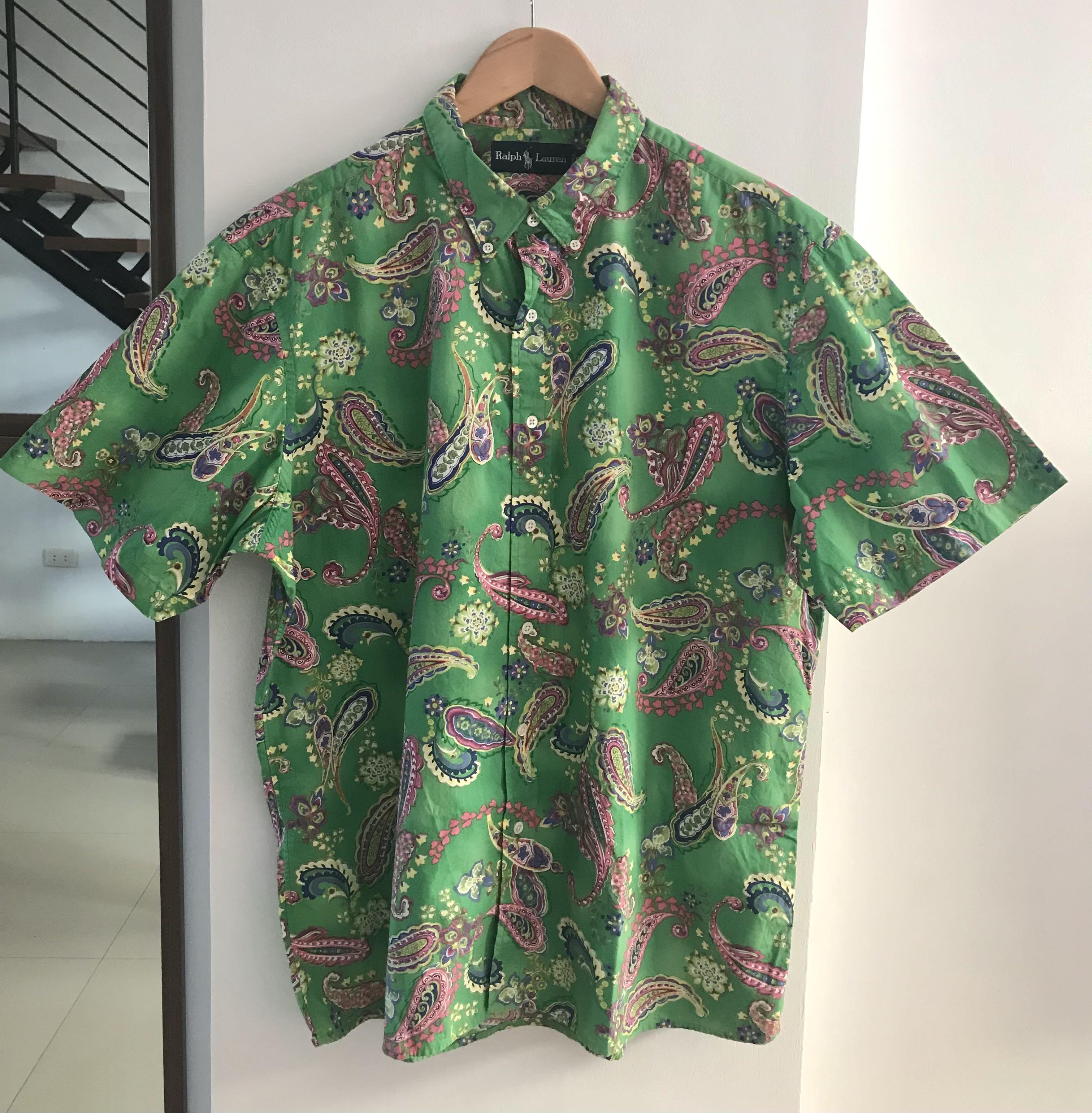 Ralph Lauren Paisley Button up shirt Size XL Excellent Condition, Men's  Fashion, Tops & Sets, Tshirts & Polo Shirts on Carousell