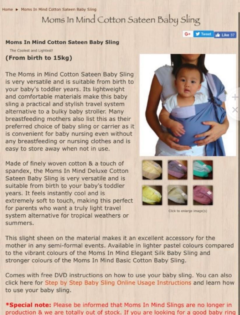 Ring sling sarong baby carrier moms in mind