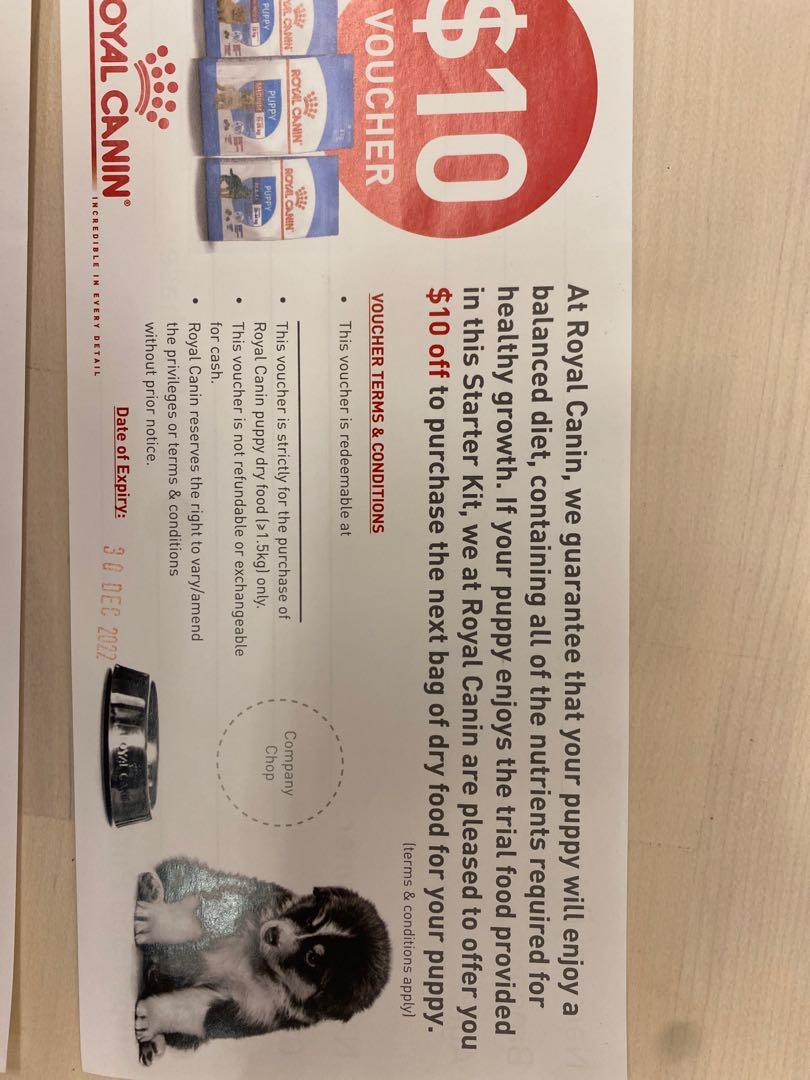 Royal Canin vouchers, Pet Supplies, Pet Food on Carousell