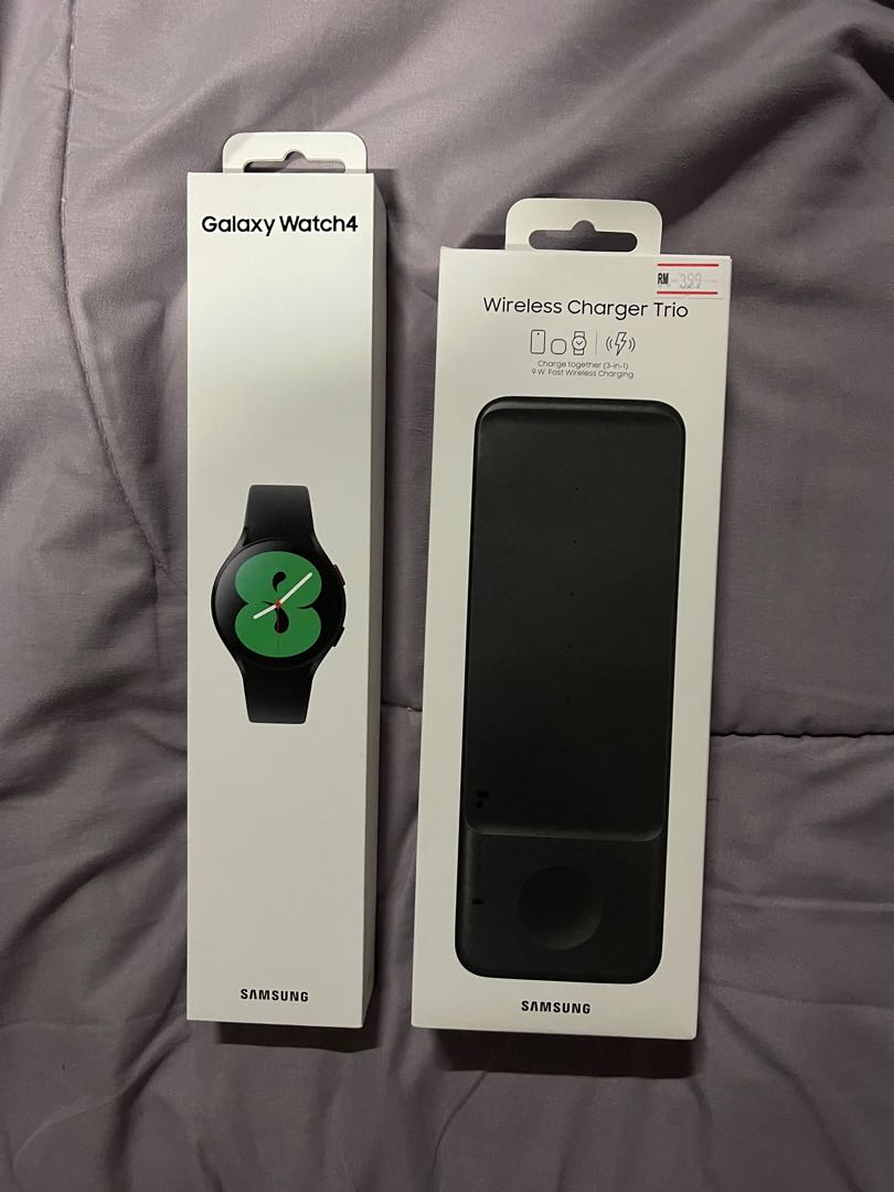 Samsung galaxy watch 4 and wireless trio charger, Mobile Phones
