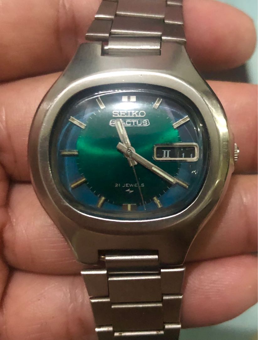 Seiko 5 ACTUS (7019 - 5010) Green, Men's Fashion, Watches & Accessories,  Watches on Carousell
