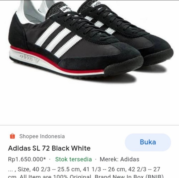 Sepatu adidas sl 72 sales hitam merah