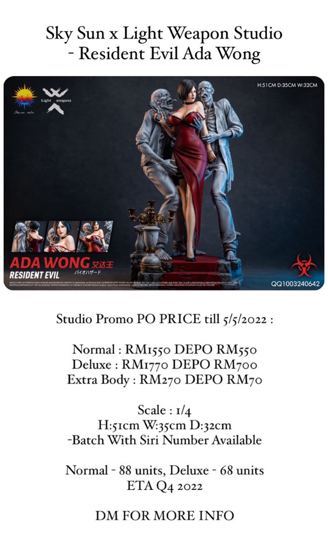 1/4 Scale Adawong - Resident Evil Resin Statue - AWAKENING Studios  [Pre-Order]