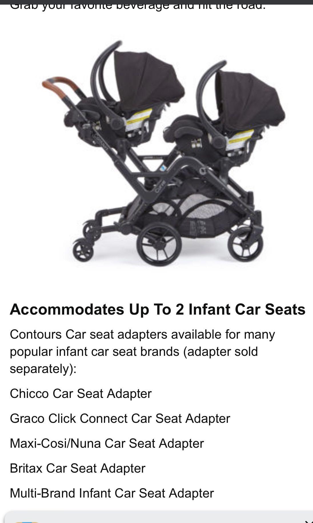 Contours tandem graco click on sale connect infant car seat adapter