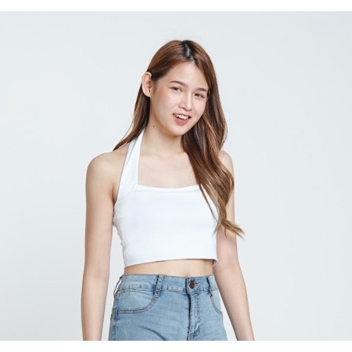 Jual Crop Top Korea Tanktop Wanita Odette Tank Top Tali Besar