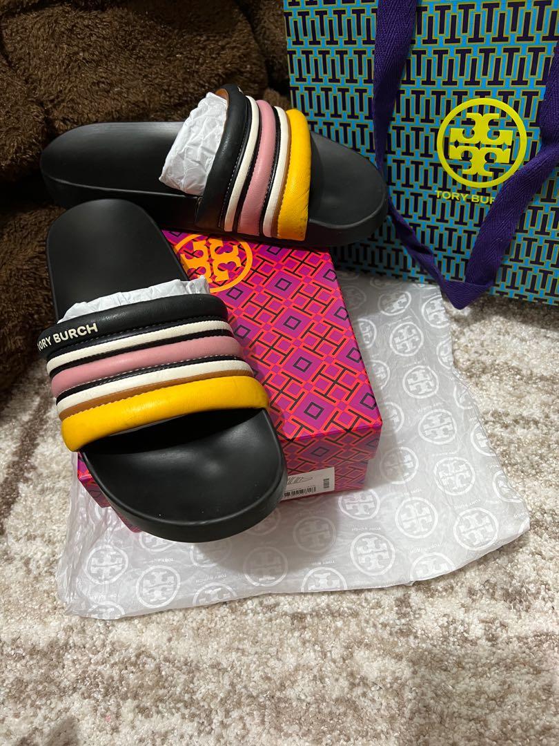 Tory burch rainbow slides 2025
