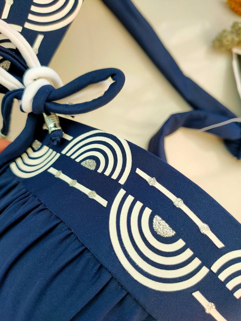 Two-piece bikini for ladies (Category: Bikinis & Swimsuits) located in Quezon City. Submitted by shoperista.mnl (Listing ID 1158091637, Image 3). Description: 👙Two-piece Bikini ☀️Padded ☀️Halter ☀️Underwired ☀️mid waist bottom 💕Color: Blue 💕Style: Knot 💕Brand: Kira 🏷️Best fit: Large 🌸No flaw. Brandnew. Authentic. 💌 PM for details. ✨For only 299.00 📌 MOP: Gcash. BPI. 🌸First payment basis. 🌸No reservation 🌸Strictly No CANCELLATION of ord