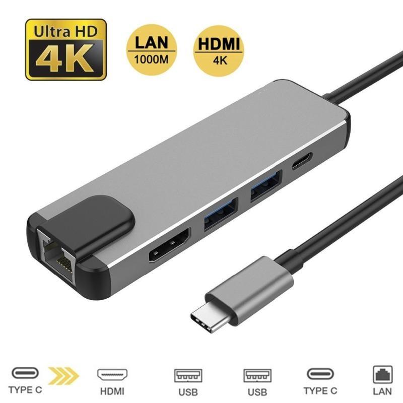C Hub HDMI C Hub To Ethernet Rj45 Adapter for Macbook Pro Thunderbolt 3 USB-C, 手提電話, 電話及其他裝置配件, 其他電子周邊配件及產品-