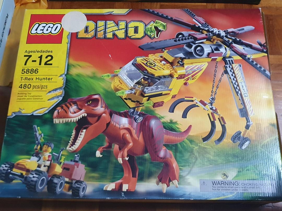 unopened lego dino 5886 t-rex hunter retired rare lego set, Hobbies & Toys,  Toys & Games on Carousell