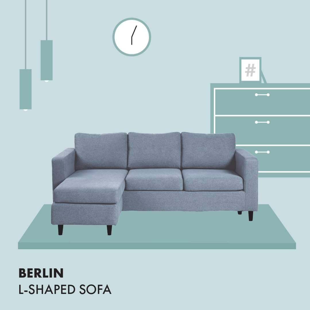 Vhive 3 Seater Sofa L Shape Grey gray, Furniture & Home Living