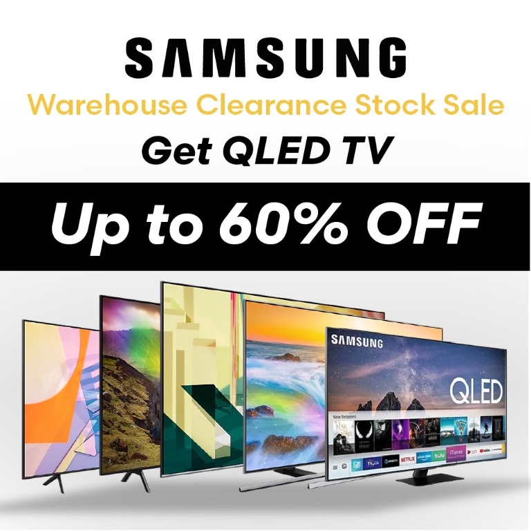 [Warehouse Clearance Stock Sale] SAMSUNG QLED SMART TVs 55'' 85'', TV