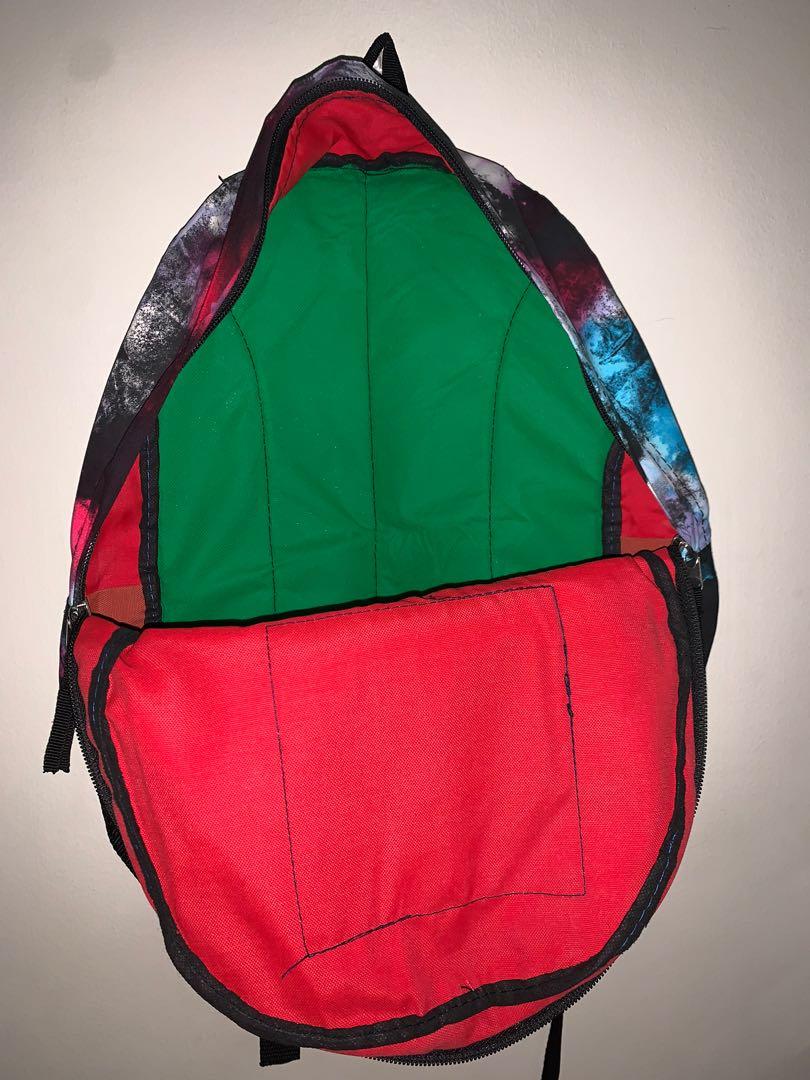 Waterproof galaxy backpack (Category: Backpacks) located in Manila. Submitted by jalo.vault (Listing ID 1158096451, Image 3). Description: Waterproof bag Galaxy design Simple swag Only used once!! Perfect for the rainy weather 🌧 Moving out sale!!.