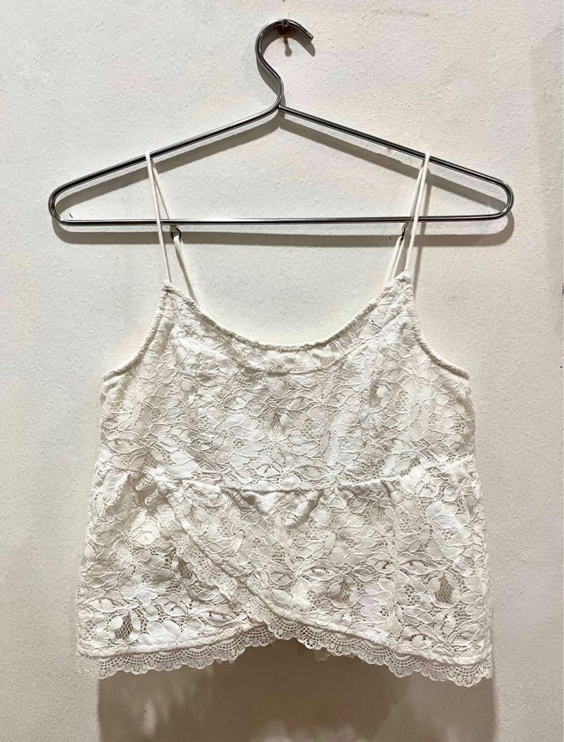 Hollister white outlet lace top
