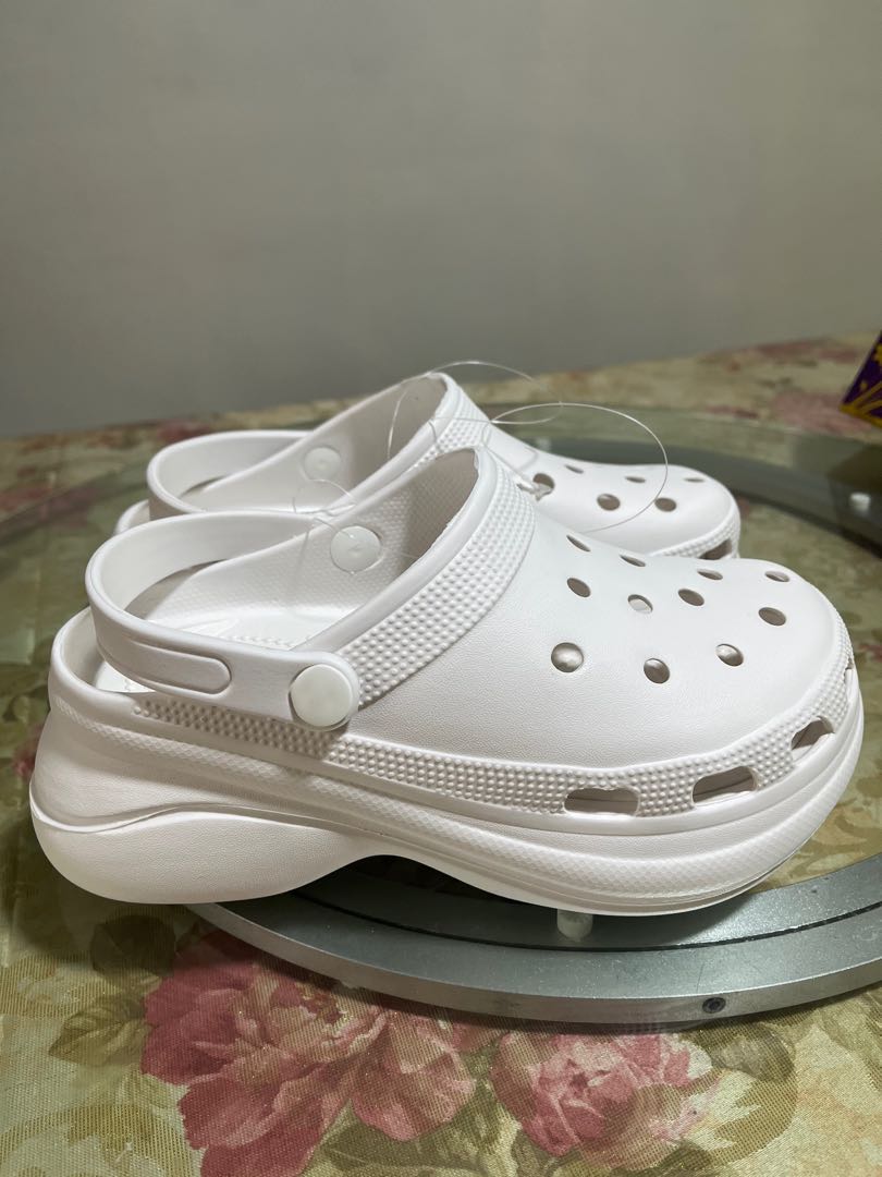 Iridescent platform crocs outlet