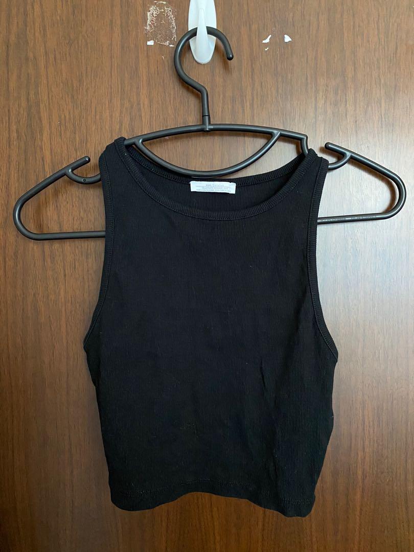 Zara, Black Crop Tank