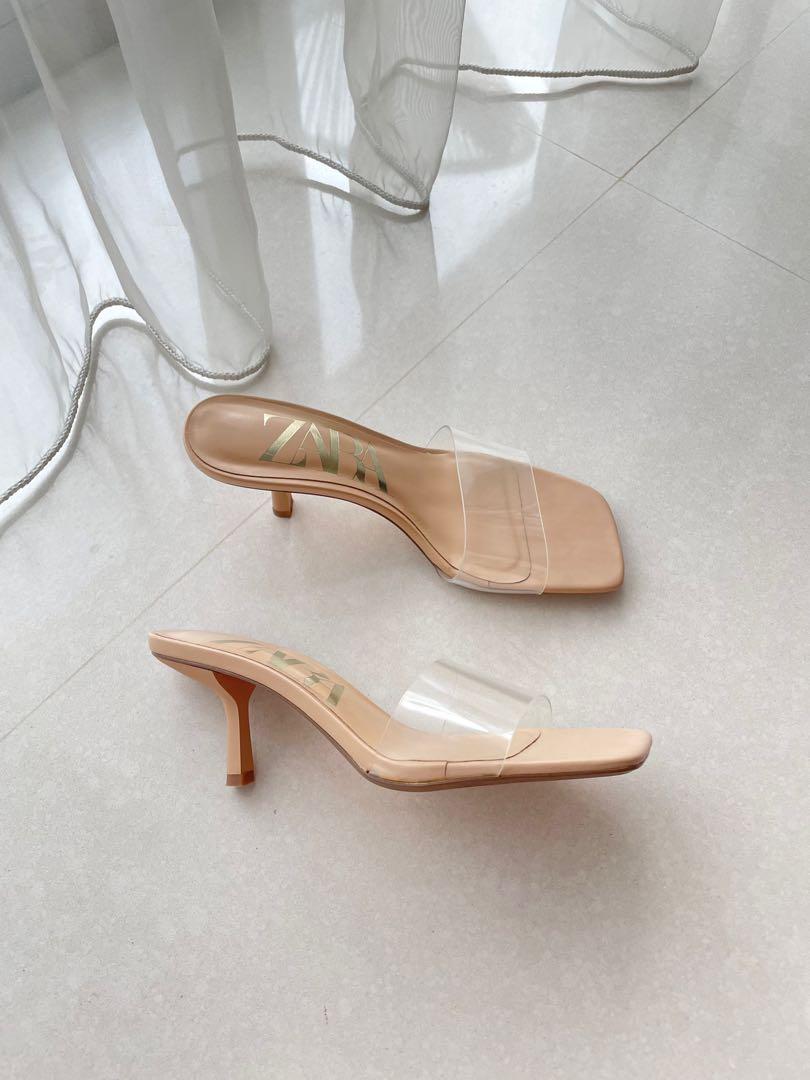 Zara PVC kitten heels
