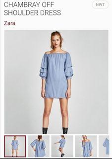 Zara Ruffled Sleeve Off Shoulder Dress