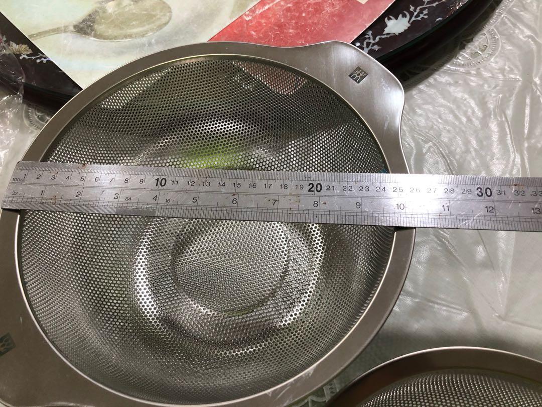 Zwilling JA Hanckels 3 piece Stainless Steel Strainer, Furniture & Home