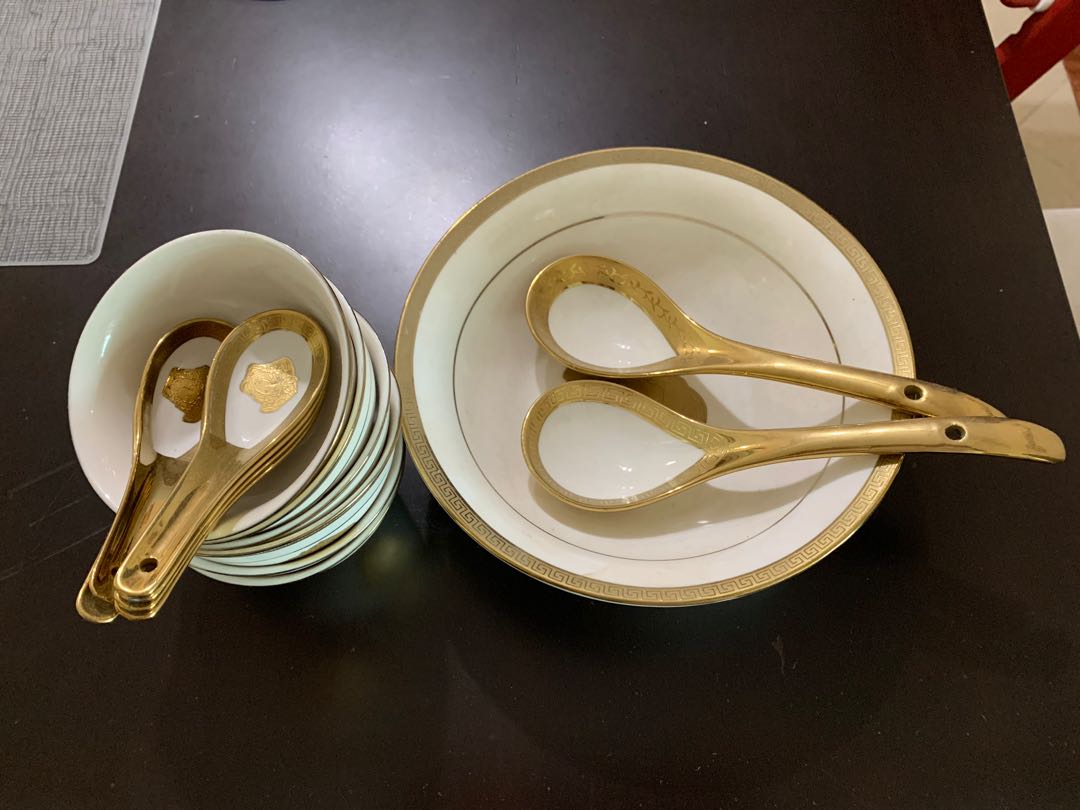 Gold plated hotsell bowl set