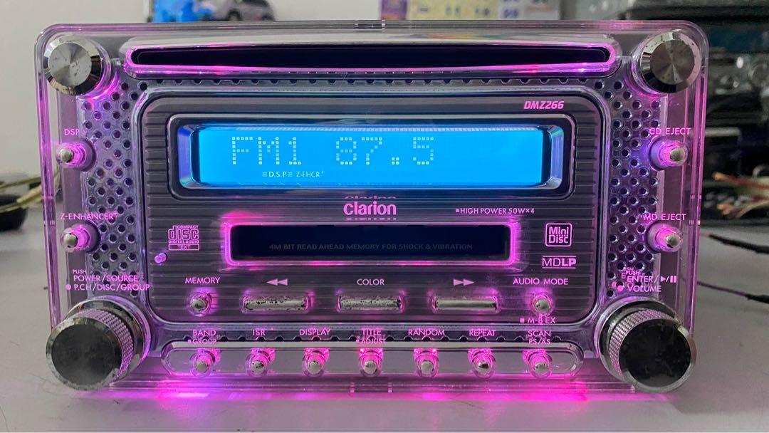 美品　クラリオ2DINサイズ CD MD デッキ DMZ635LP 即決 Clarion クラリオン 2DIN CD MD プレイヤー DMZ635LP 故障